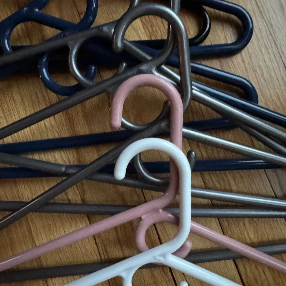Set of Multi-Colored Plastic Hangers